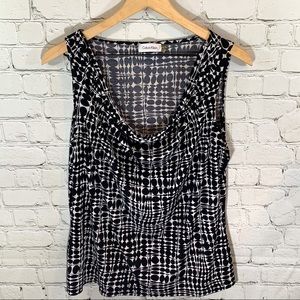 XL Calvin Klein Black and White Scoop Tank